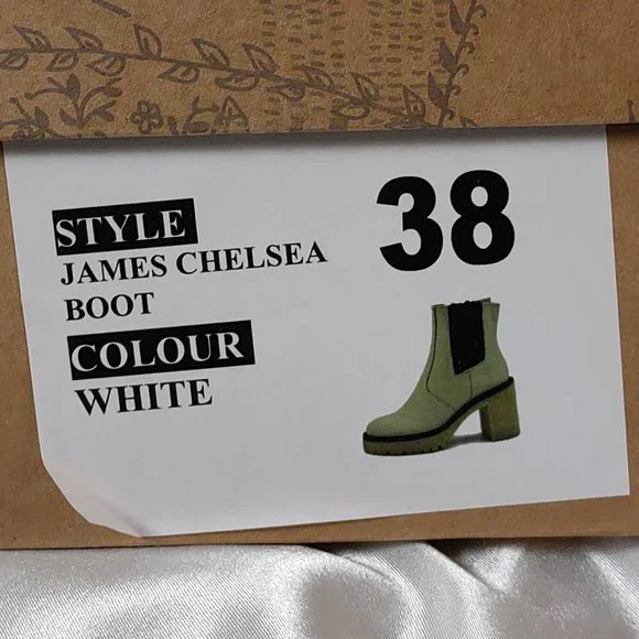 Free People James Chelsea Boot, White Leather - Picture 3 of 5